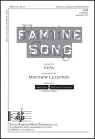 Famine Song SATB choral sheet music cover Thumbnail